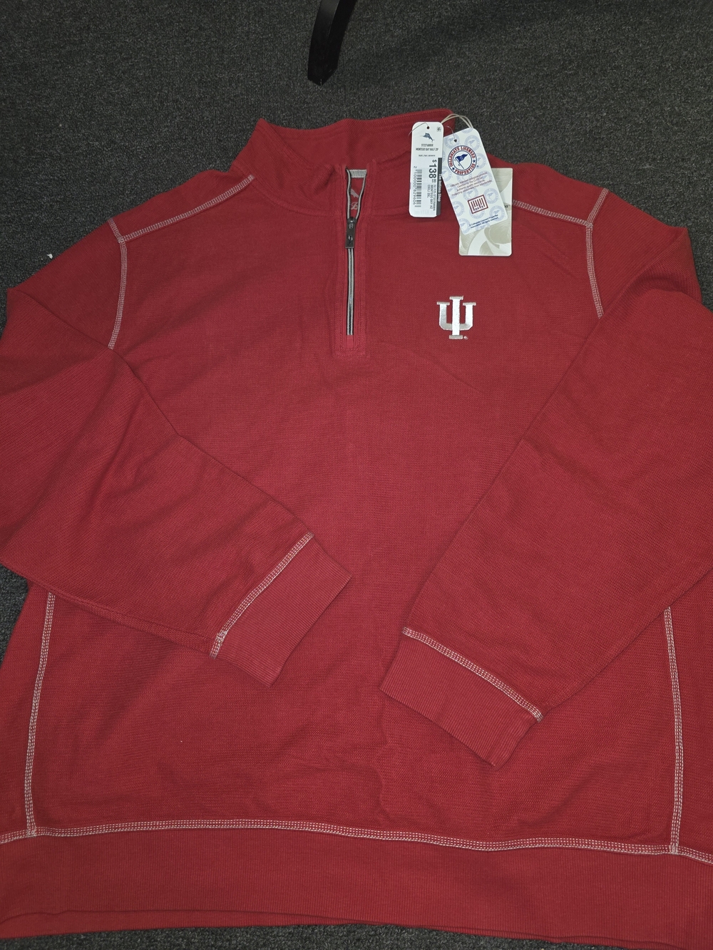 NWT Tommy Bahama IU Crimson Quarter-Zip